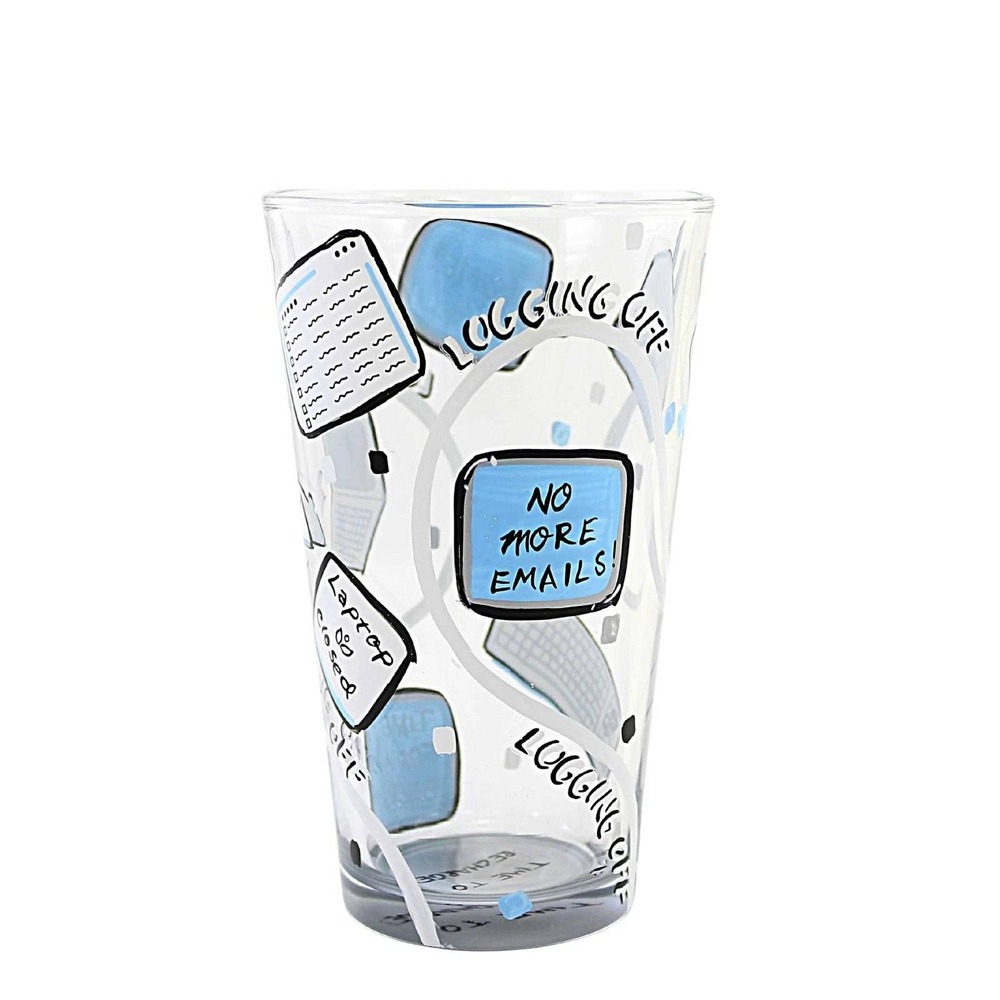 Lolita Hand Painted Pint Glass Computer Geek‎ Engineer Gag Gift 16oz Beer Glass